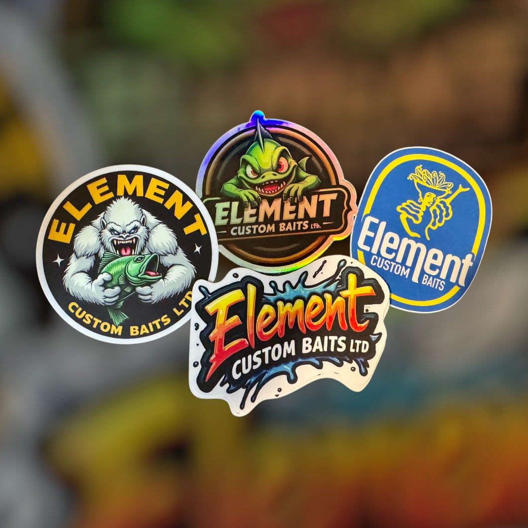 Sticker 4 Pack Element Custom Baits